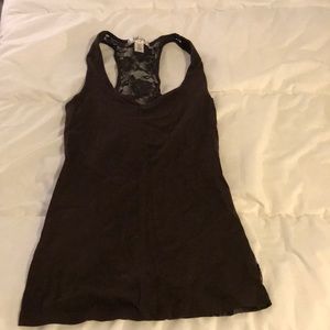 Tank top with lacy back.
